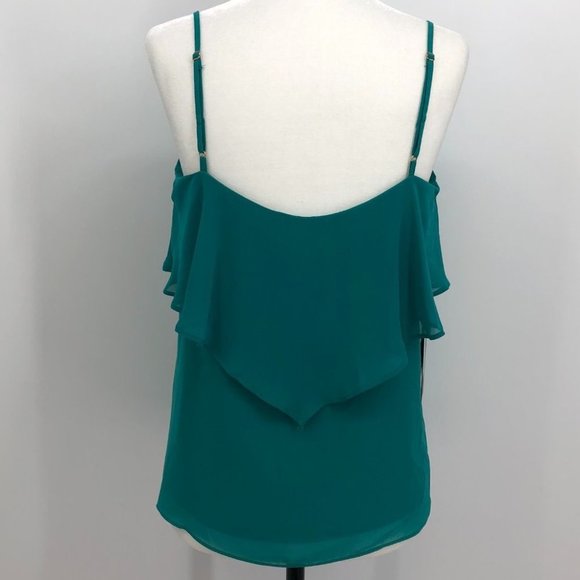 Guess By Marciano NWT teal layered keyhole camisole in Bombay Sapphire SP - Picture 2 of 14